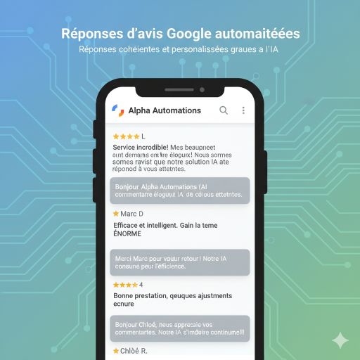 Réponses d'avis Google automatisées pour commerces de Laval